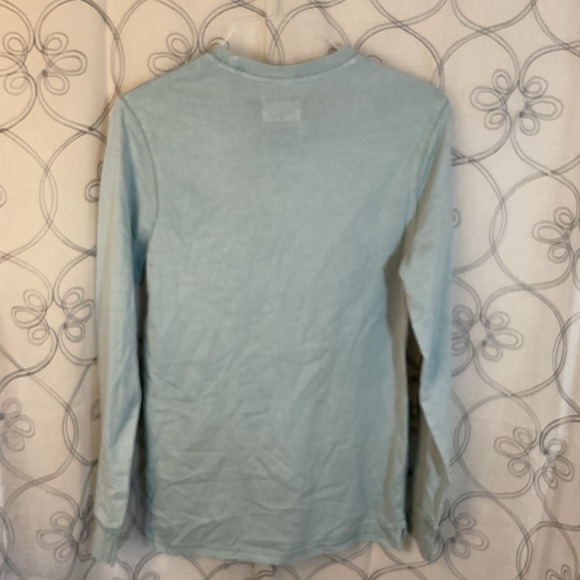 Men's Crewneck Long Sleeve Shirt Goodfellow & Co™ Light Aqua Blue Size Small - Picture 2 of 7